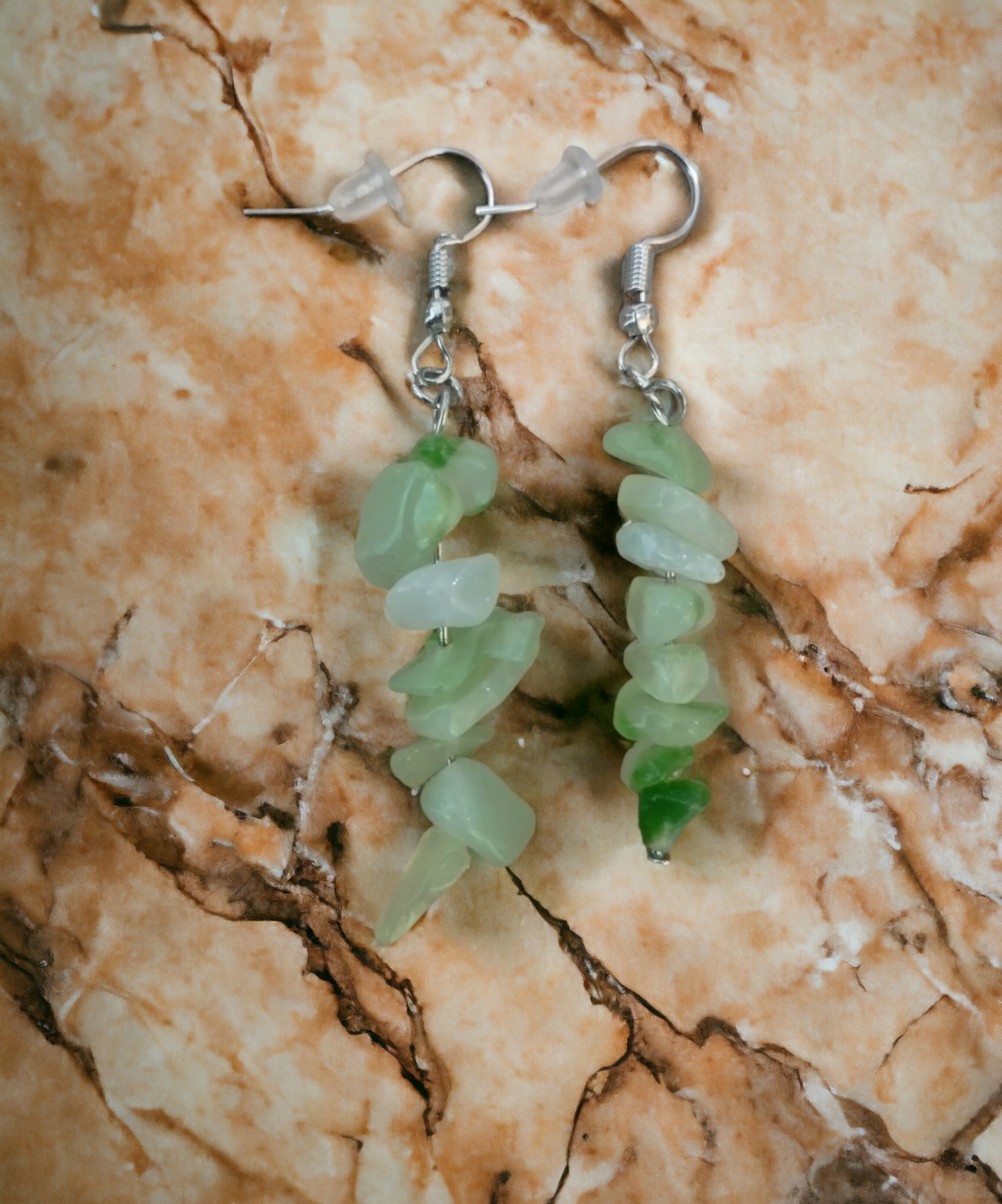 Pendientes Chakra Boho con Decoración de Piedras de Resina Epoxi (VENDIDO) - 6