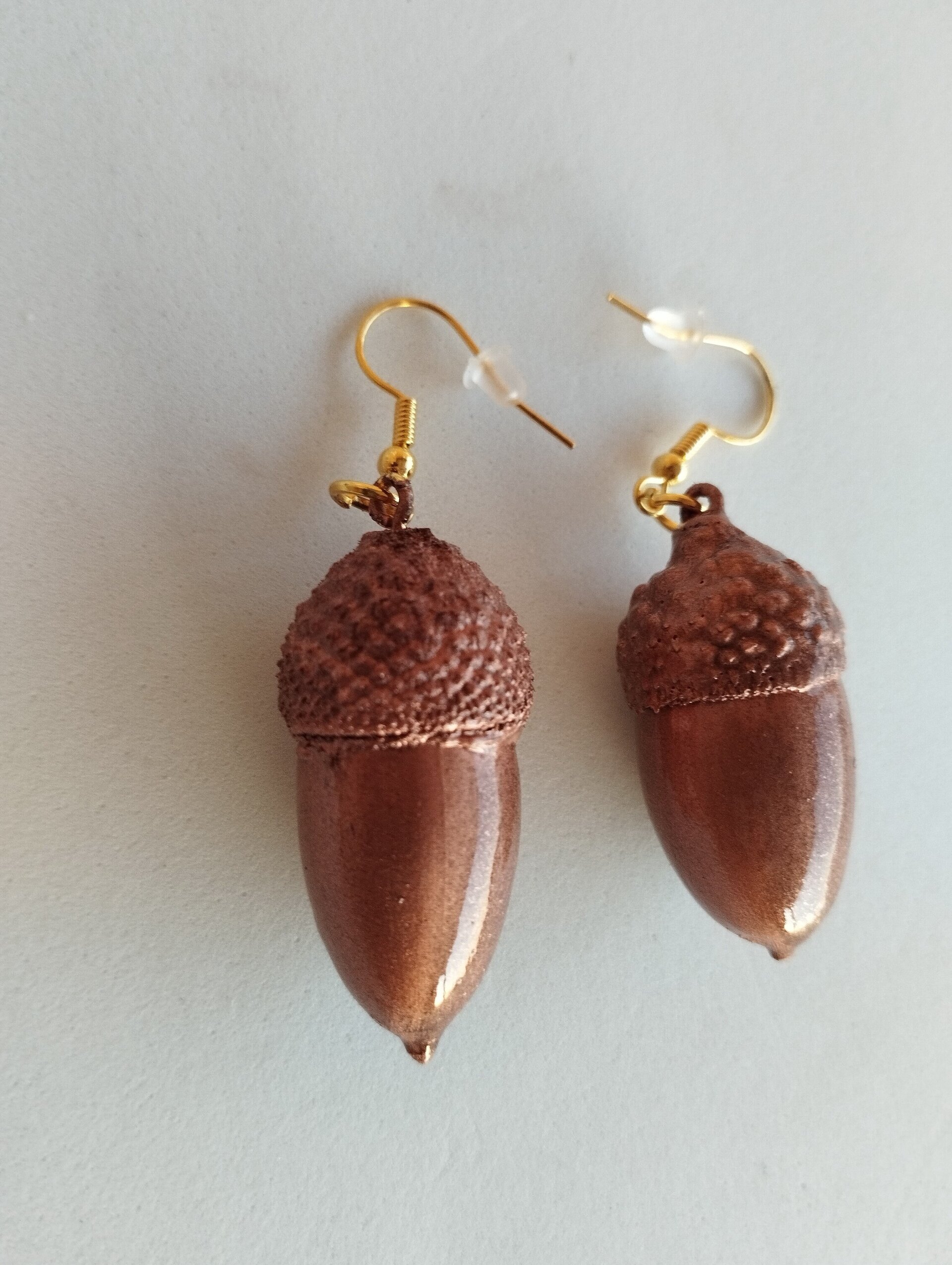 Pendientes de Bellotas de Altomira en Resina Epoxi - Tinte Bronce - 4