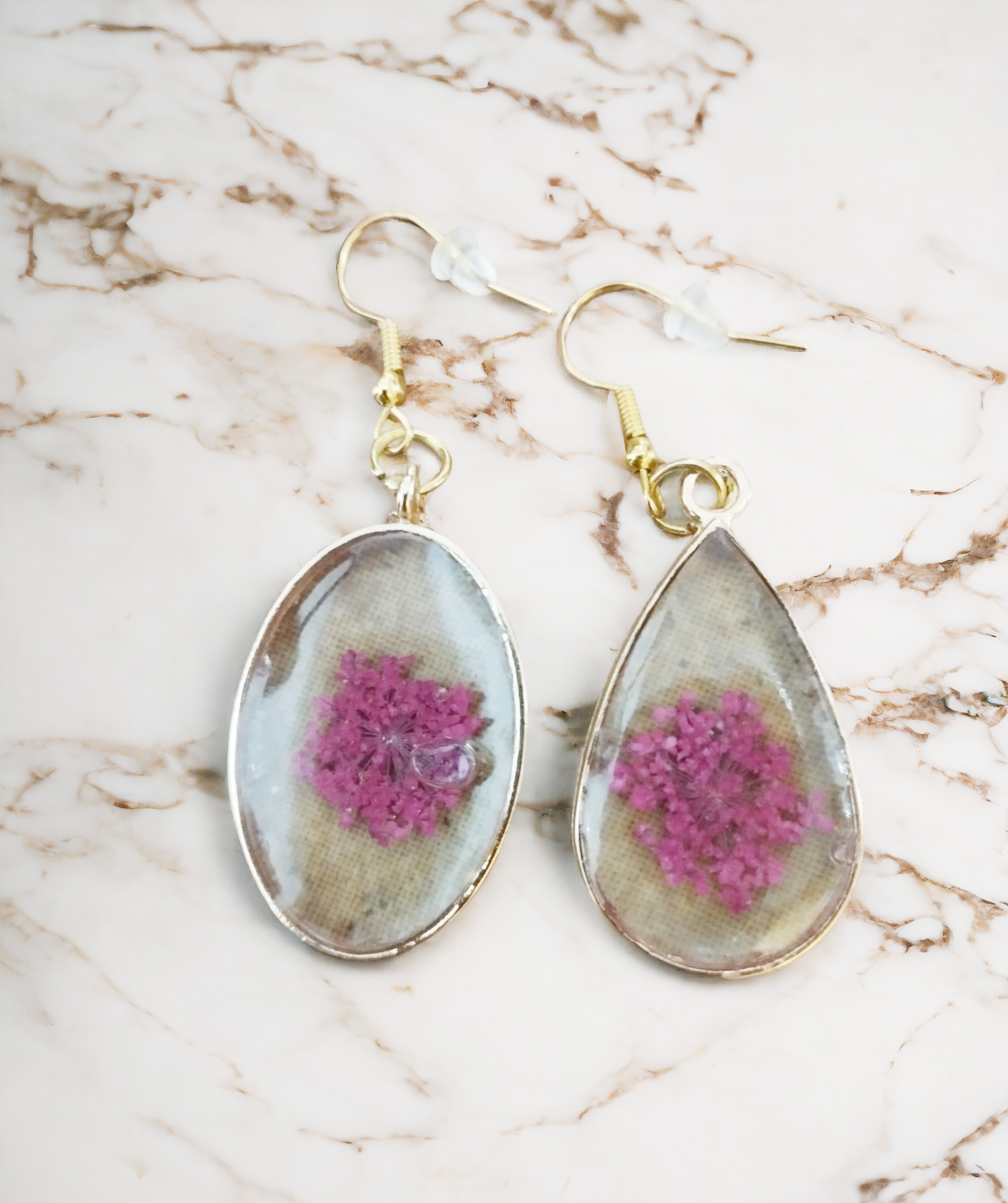 Pendientes Ovalados con Flores Secas: Naturaleza Elegante - 5