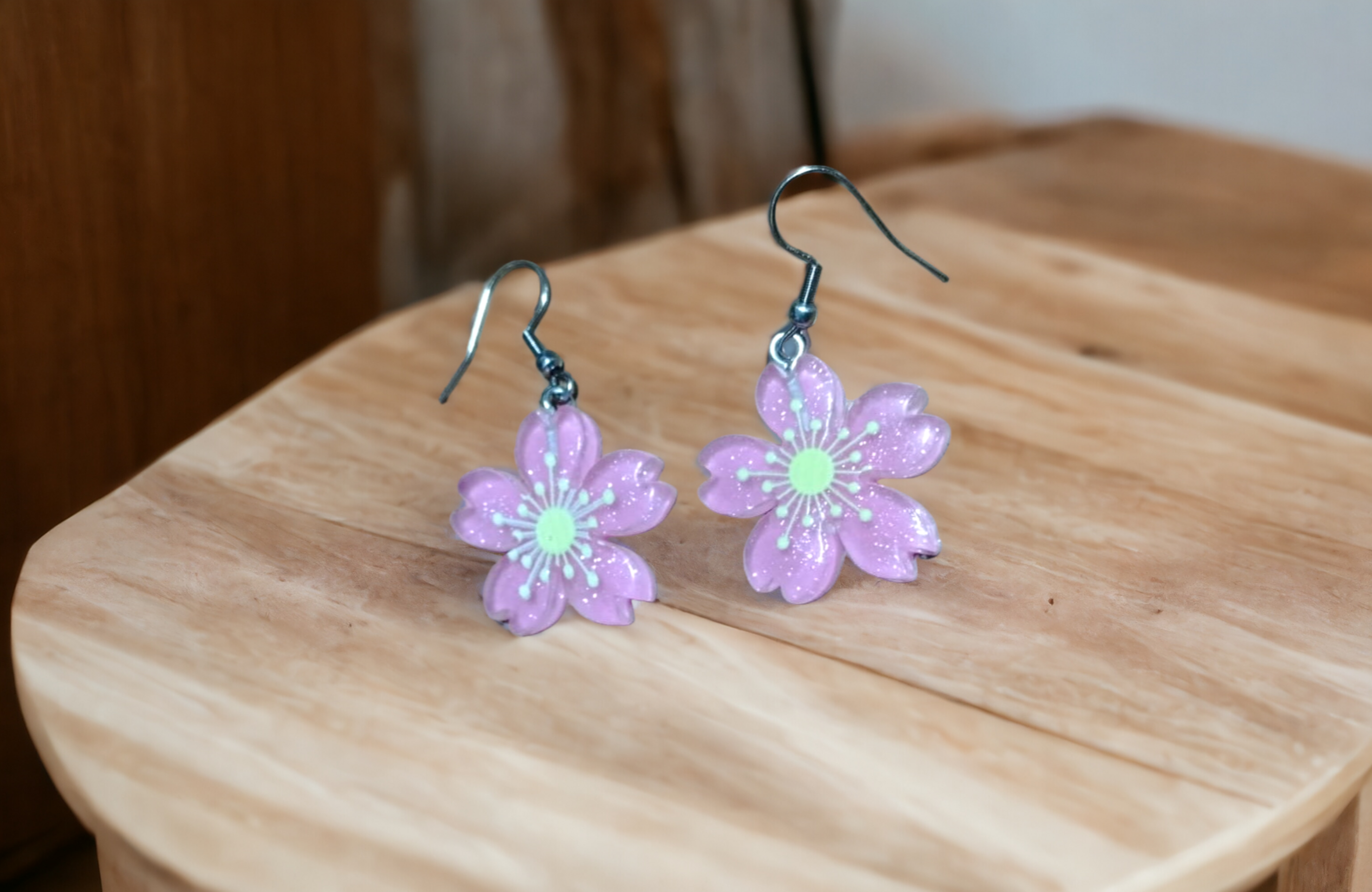 Pendientes Margarita Rosa: Frescura Floral (VENDIDO) - 6