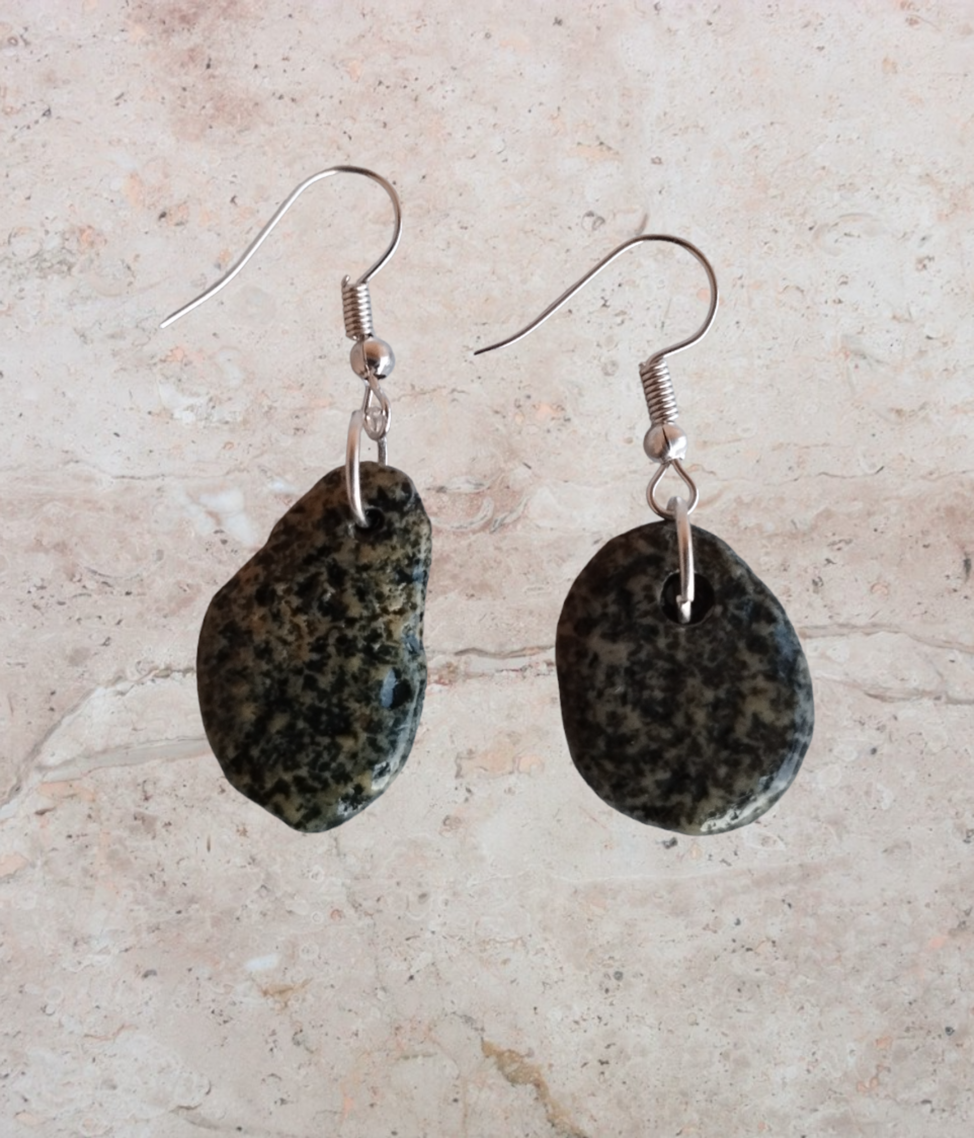 Pendientes en Forma de Gota con Piedrecitas de la playa de Almería - 9