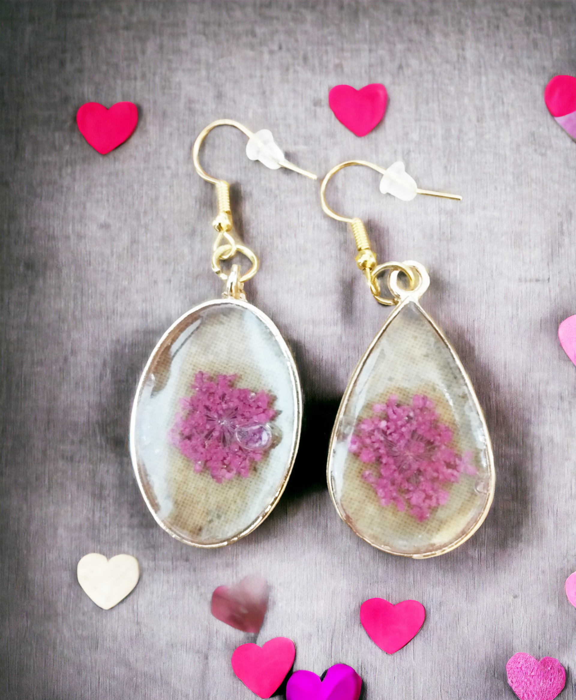Pendientes Ovalados con Flores Secas: Naturaleza Elegante - 3