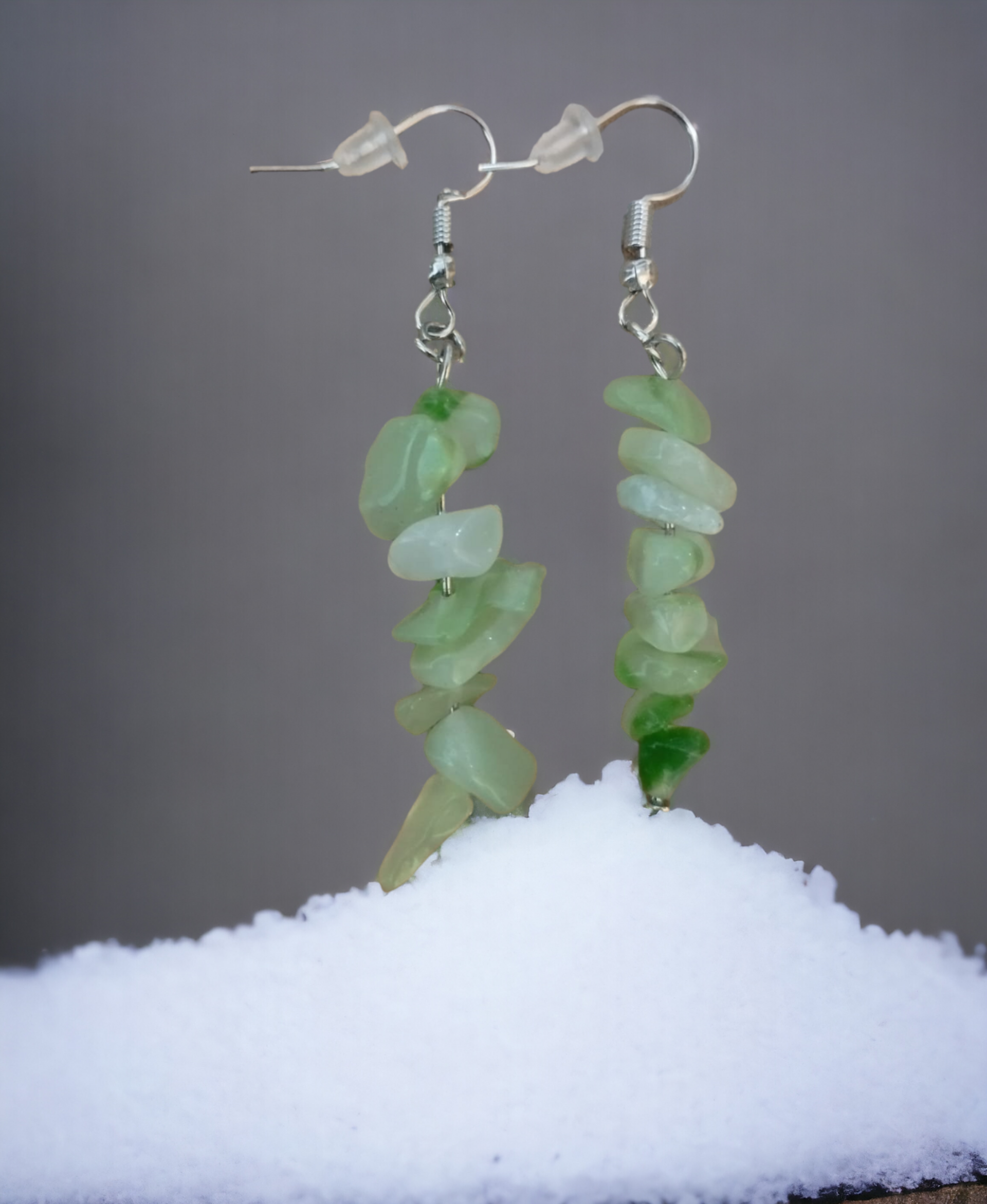 Pendientes Chakra Boho con Decoración de Piedras de Resina Epoxi (VENDIDO) - 5