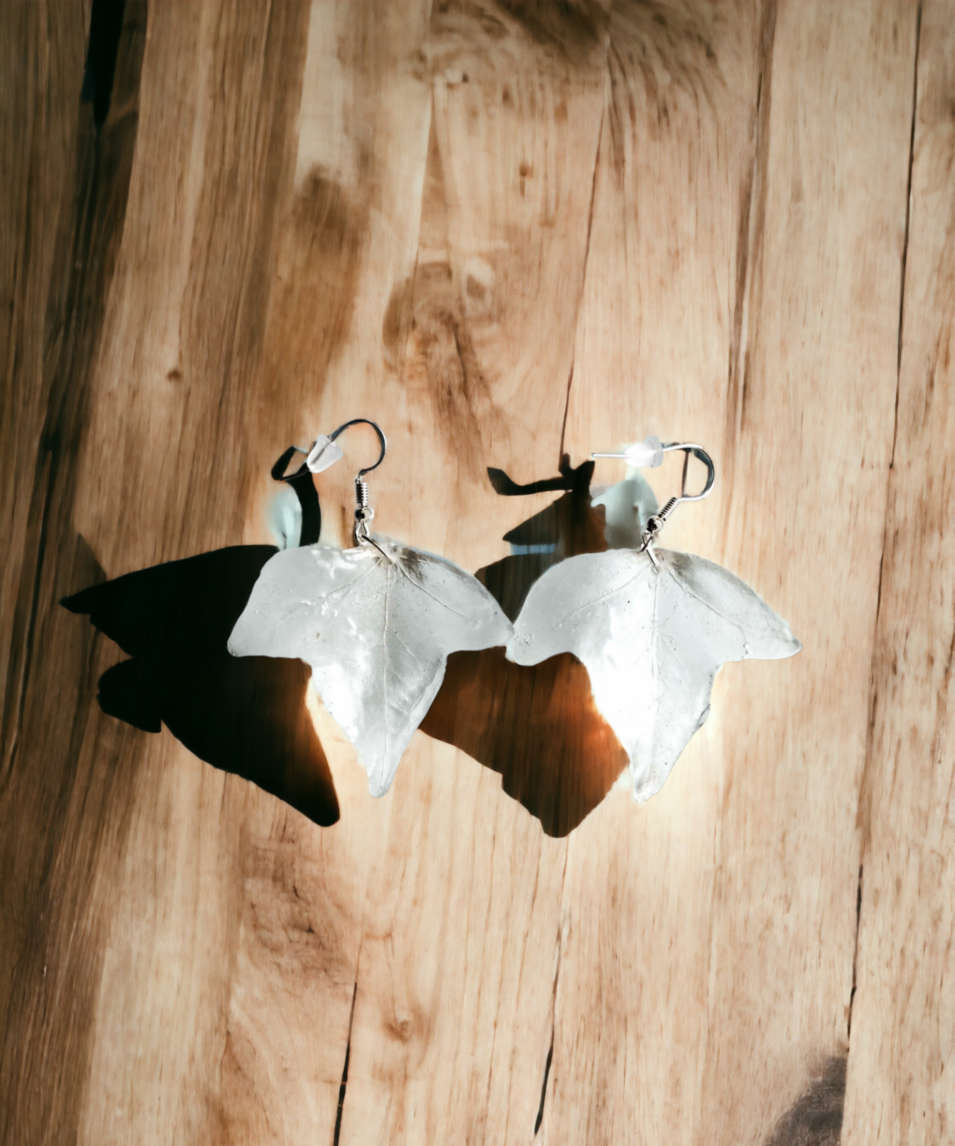 Pendientes de Yedra en Resina Epoxi Cristal: Elegancia Transparente (VENDIDO) - 5