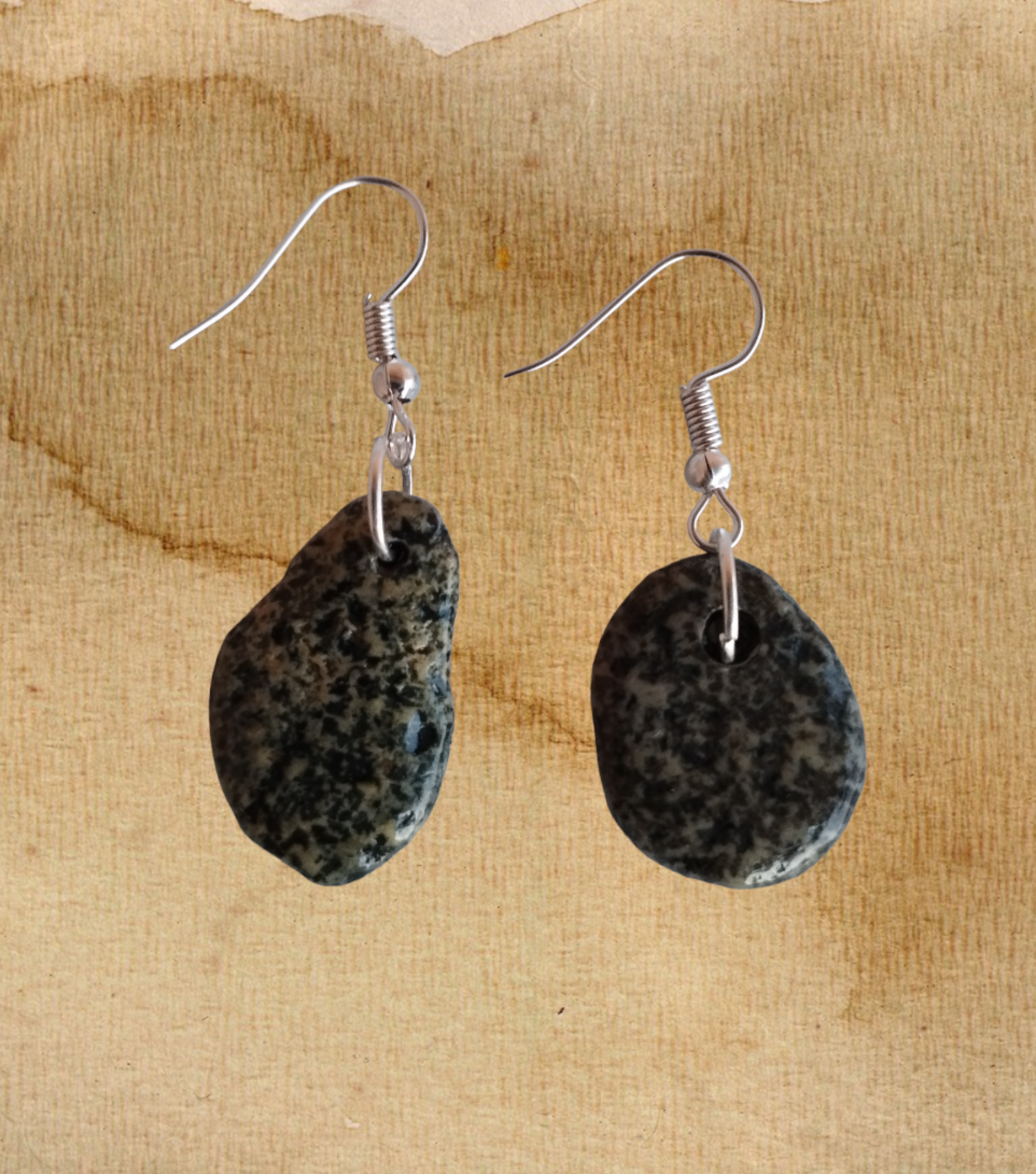 Pendientes en Forma de Gota con Piedrecitas de la playa de Almería - 4