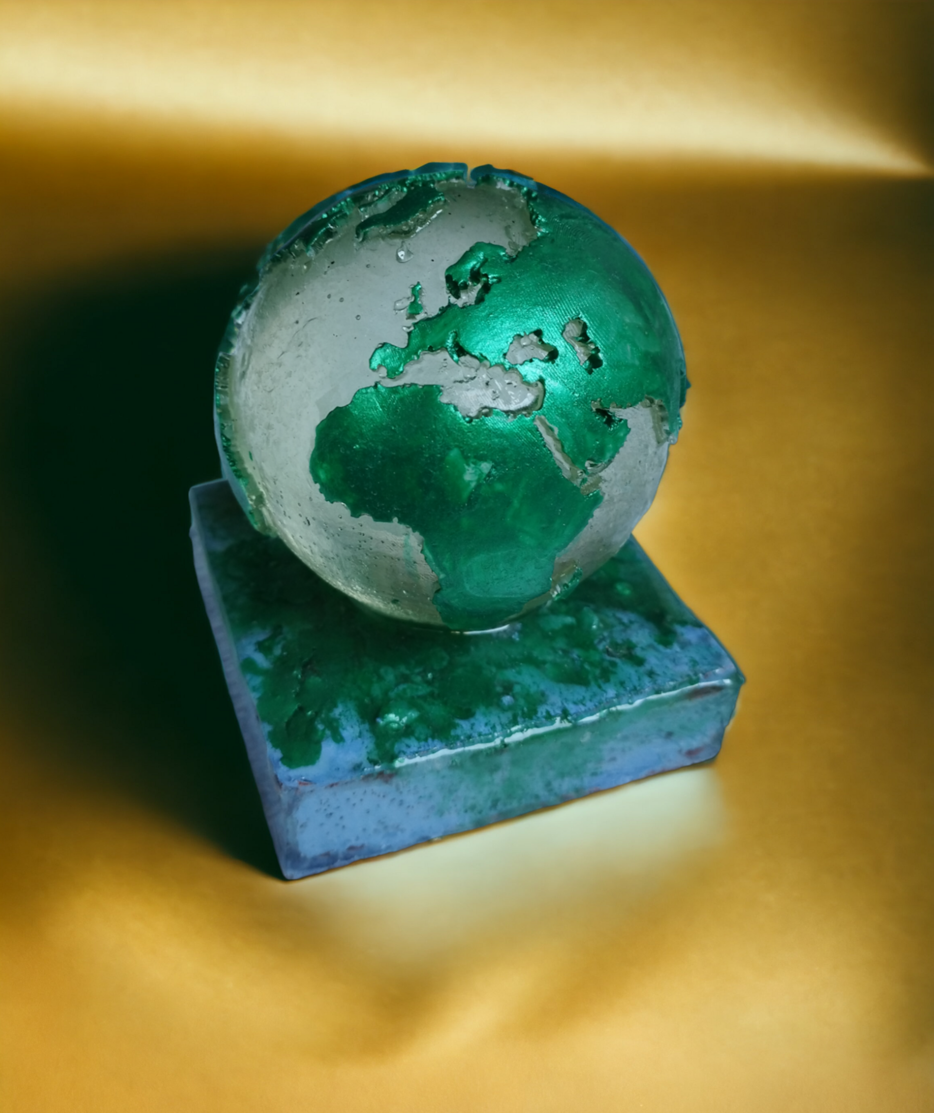 Globo Terráqueo 3D de Resina Epoxi  (VENDIDO) - 4