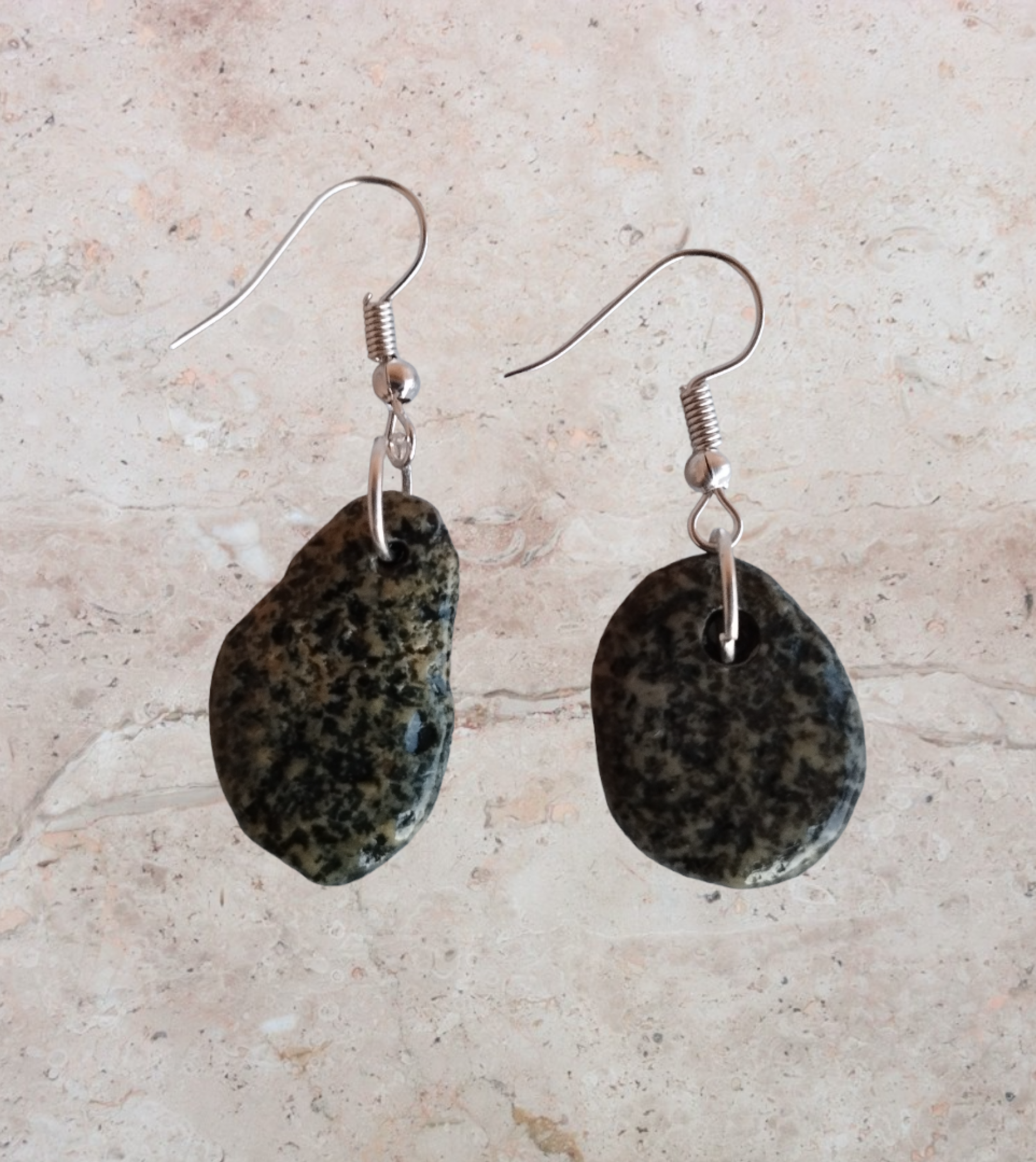 Pendientes en Forma de Gota con Piedrecitas de la playa de Almería - 8