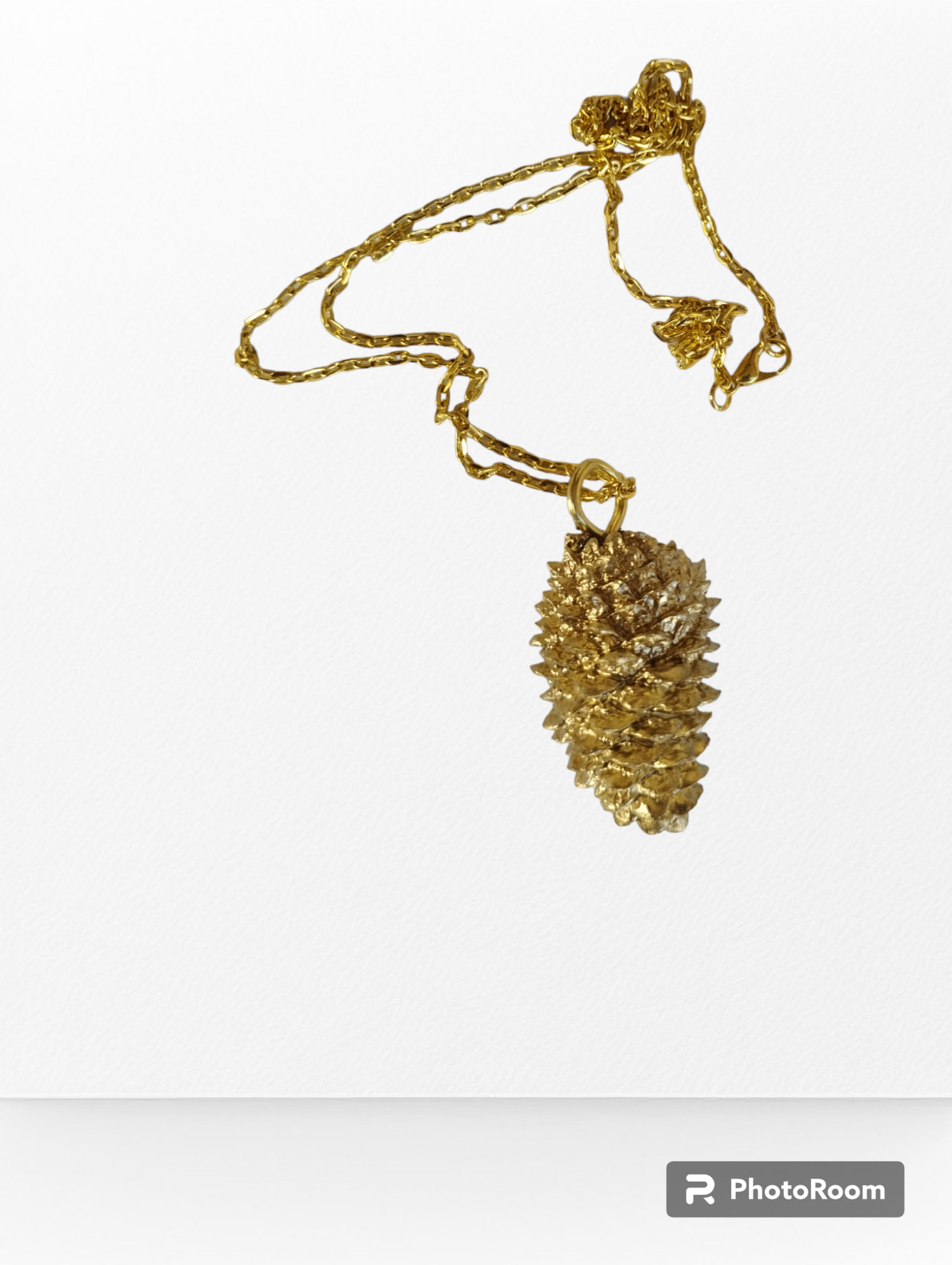 Colgante de piña bañada en oro - 3