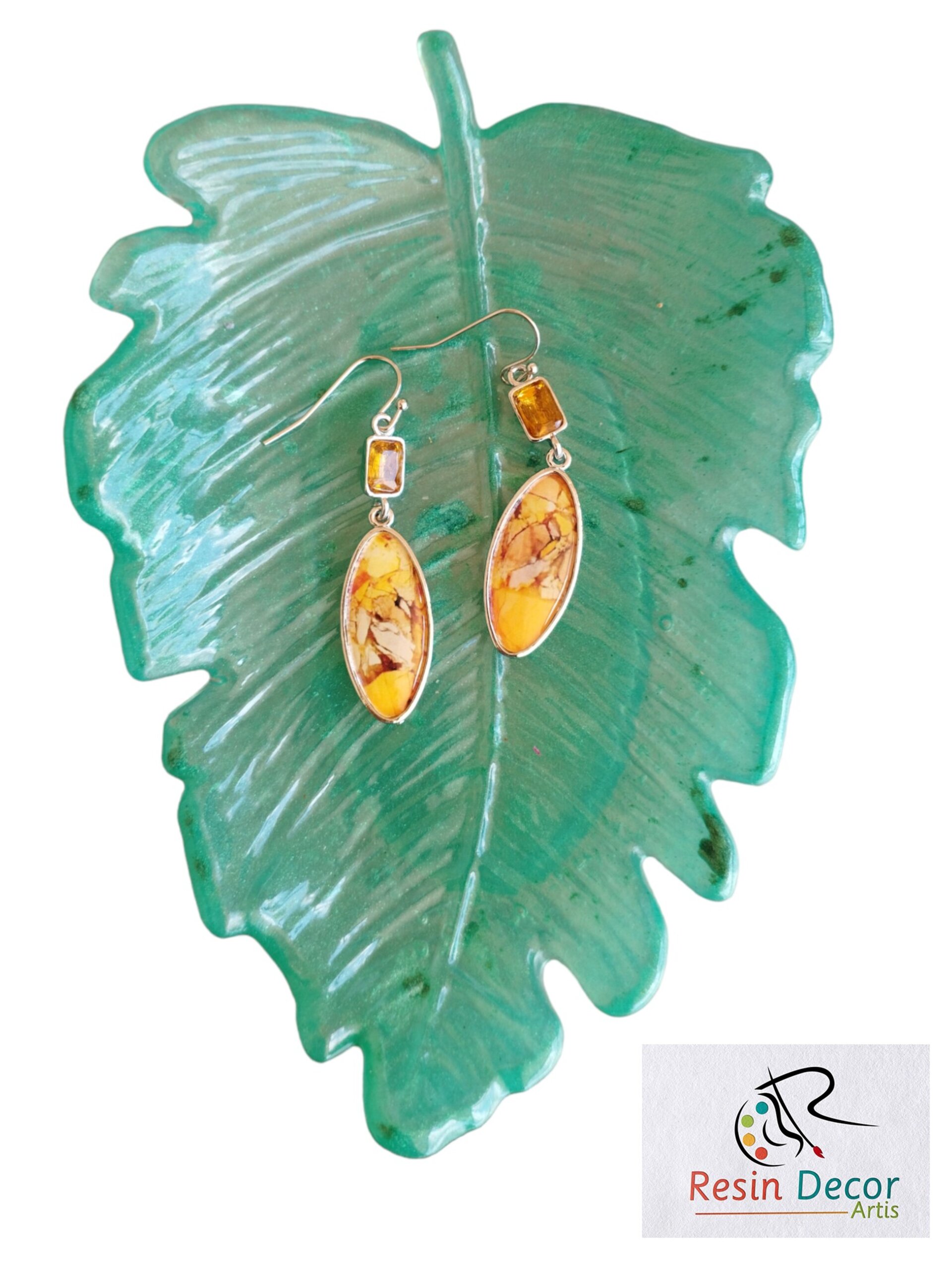 Pendientes de gota de aleación de zinc con forma ovalada (VENDIDO) - 2