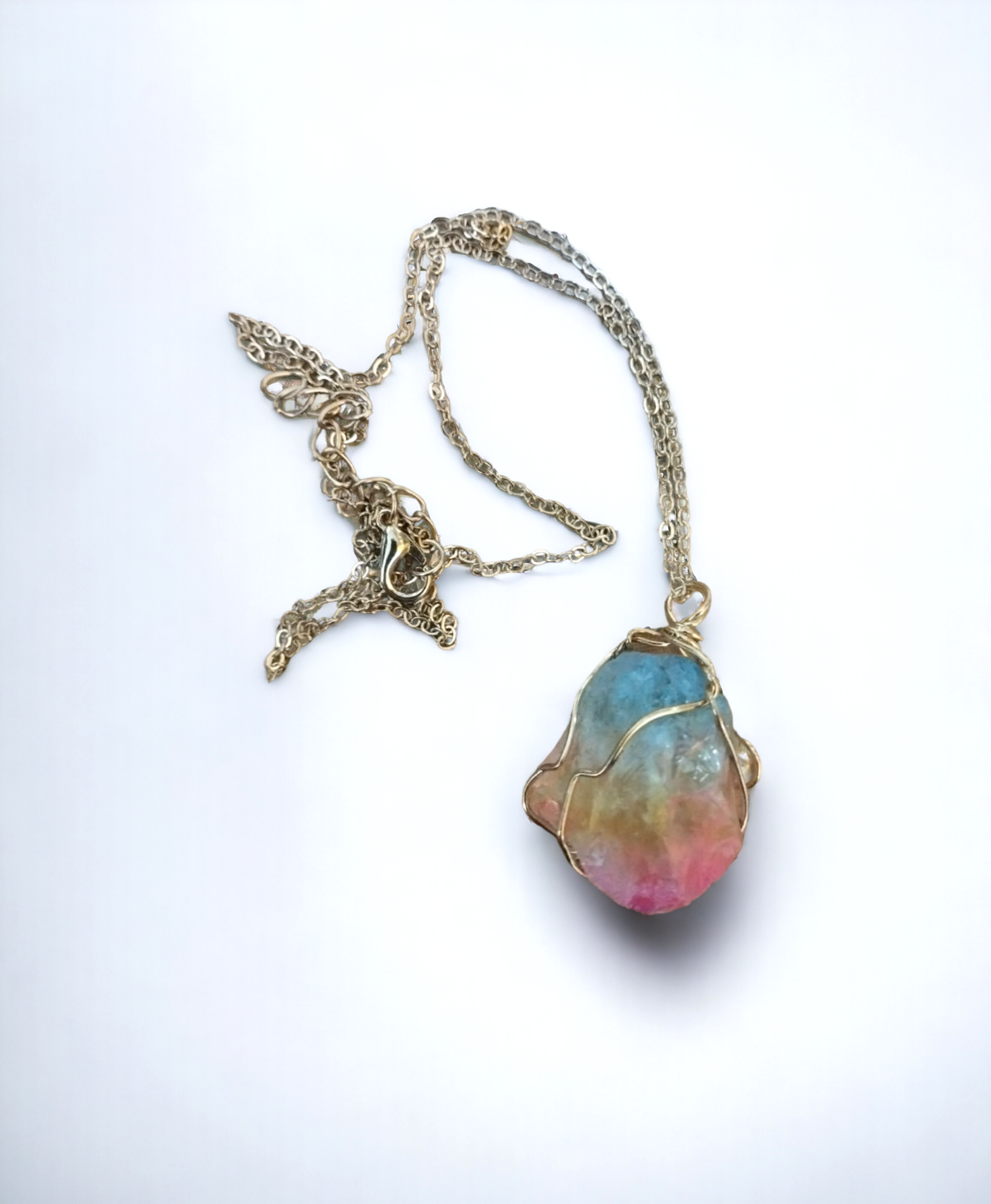 Colgante Piedra de Resina Multicolor: Vibrante Elegancia en Cada Tono - 7