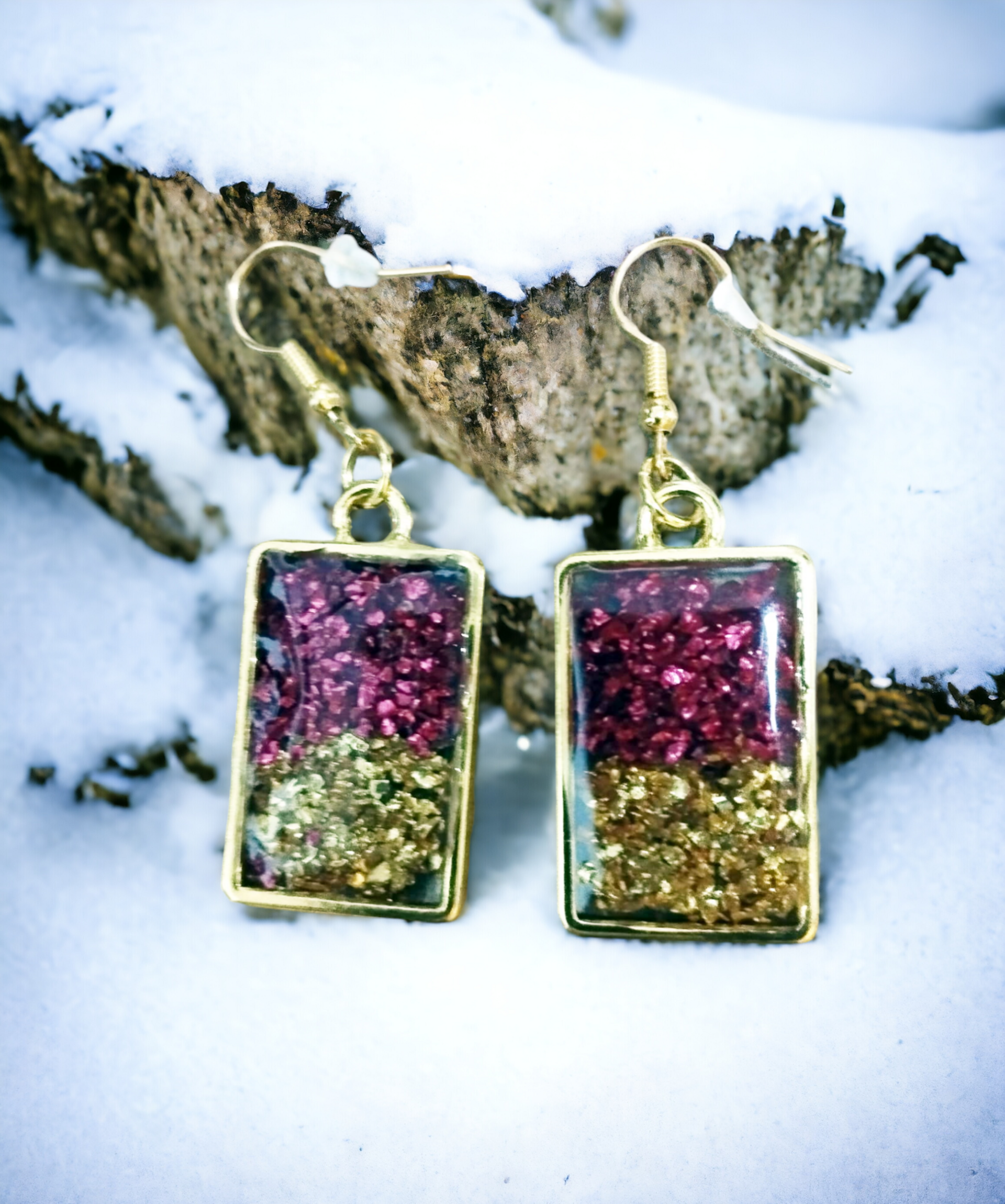 Pendientes Rectangulares Rojo y Amarillo,  bandera española VENDIDOS - 4