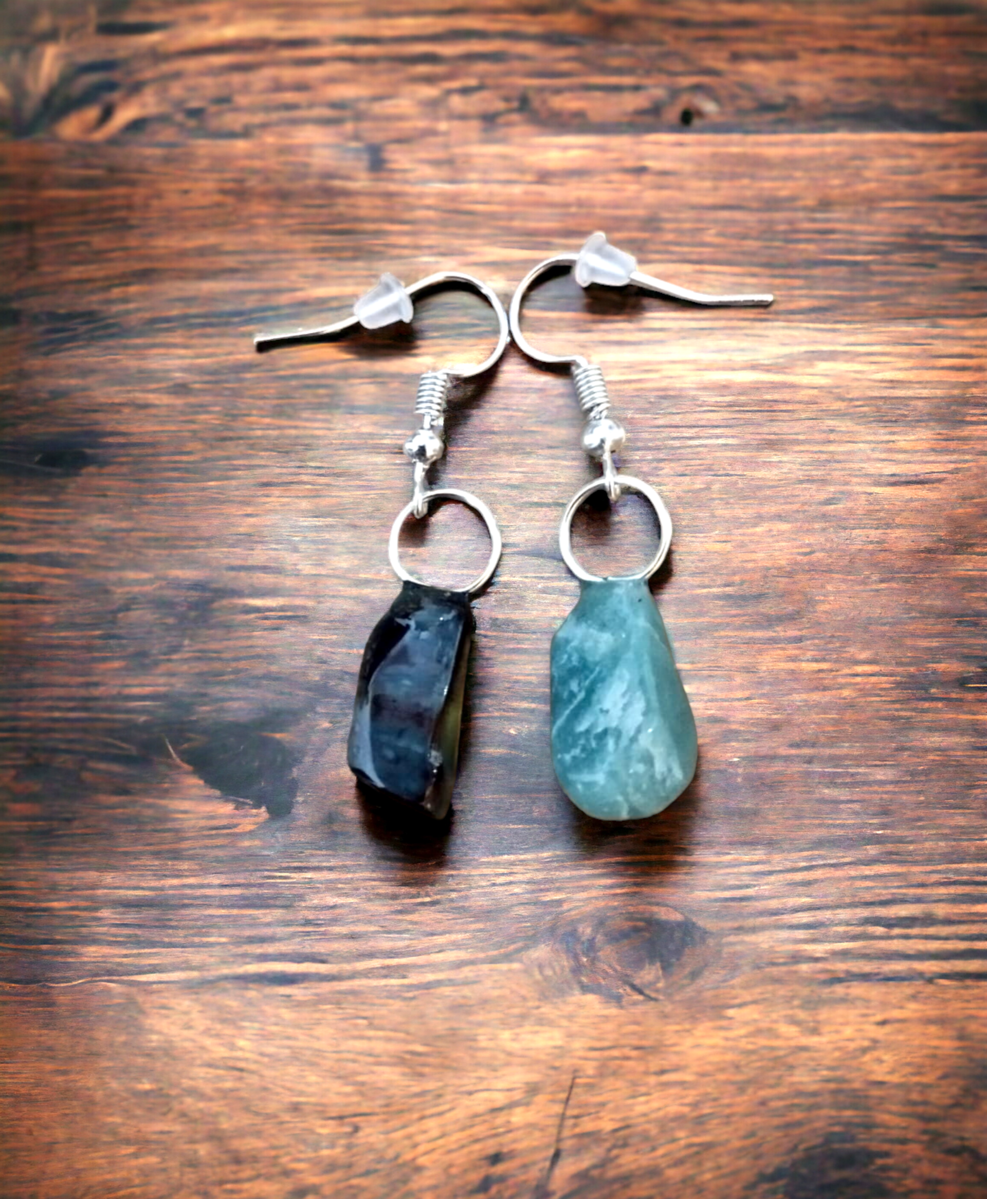 Pendientes con Imitación de Jade en Resina Epoxi: Elegancia en Tonos Verdes - 5