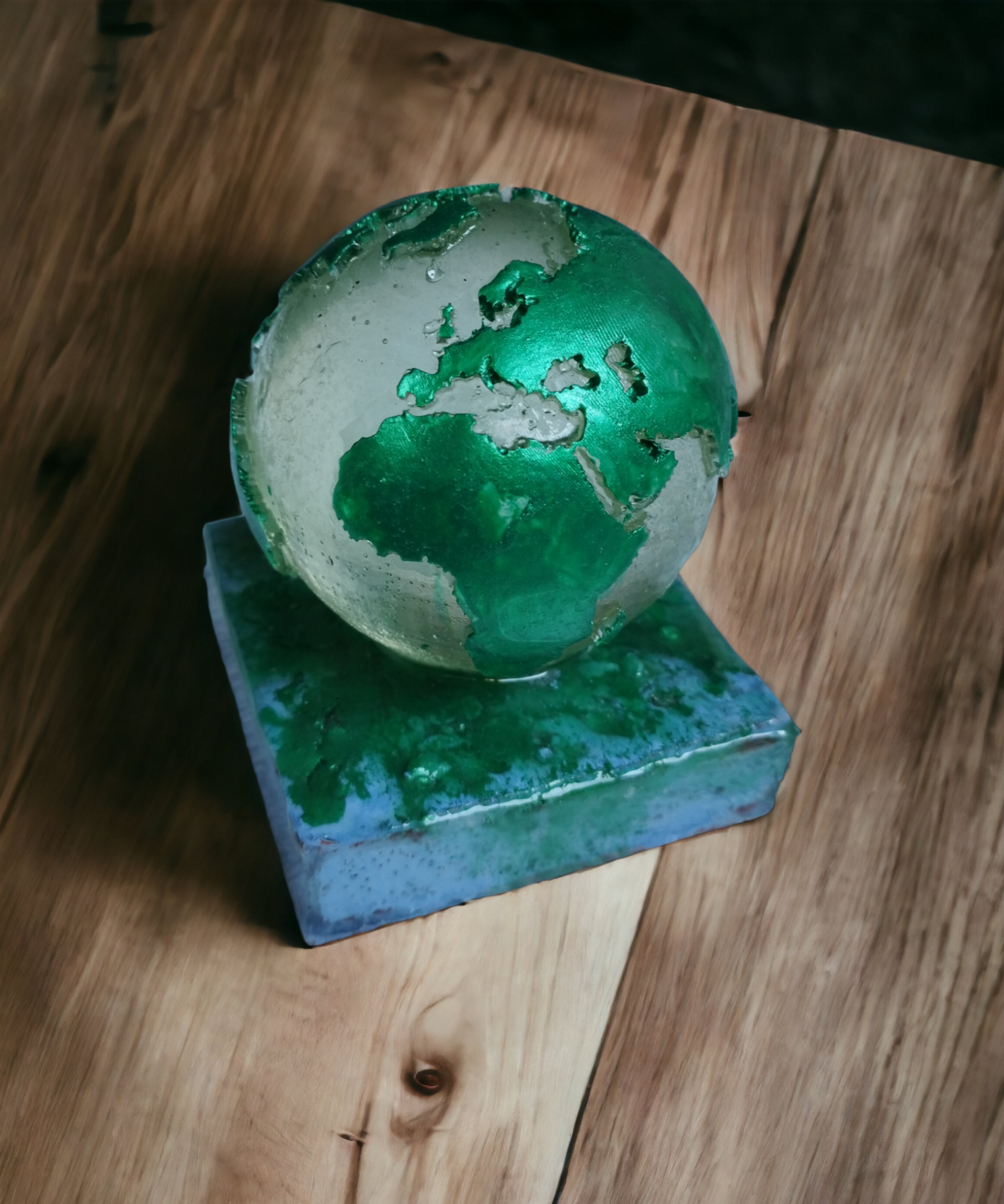 Globo Terráqueo 3D de Resina Epoxi  (VENDIDO) - 6