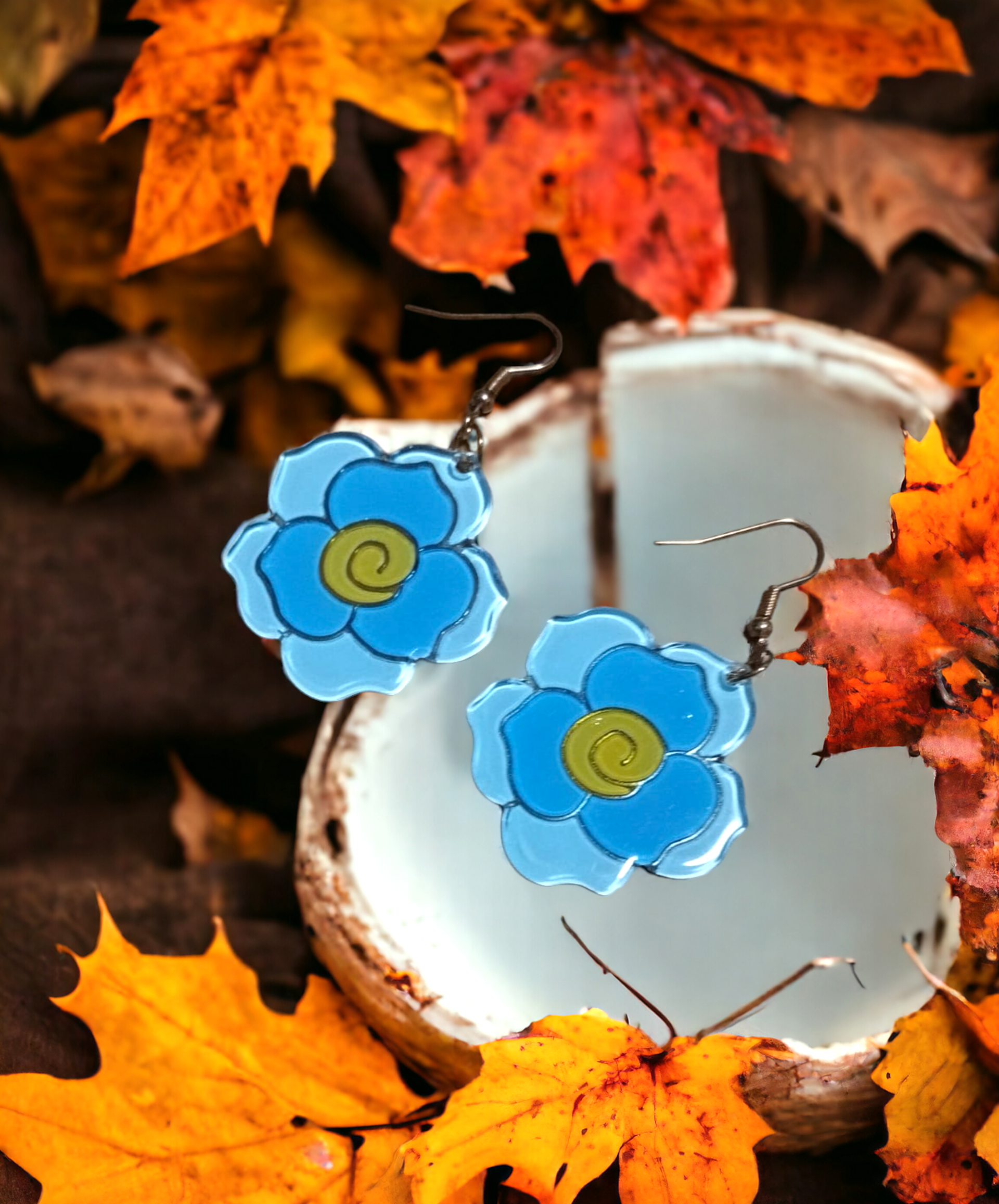 Pendientes Minimalistas en Tonos Azules: Elegancia Sencilla - 5