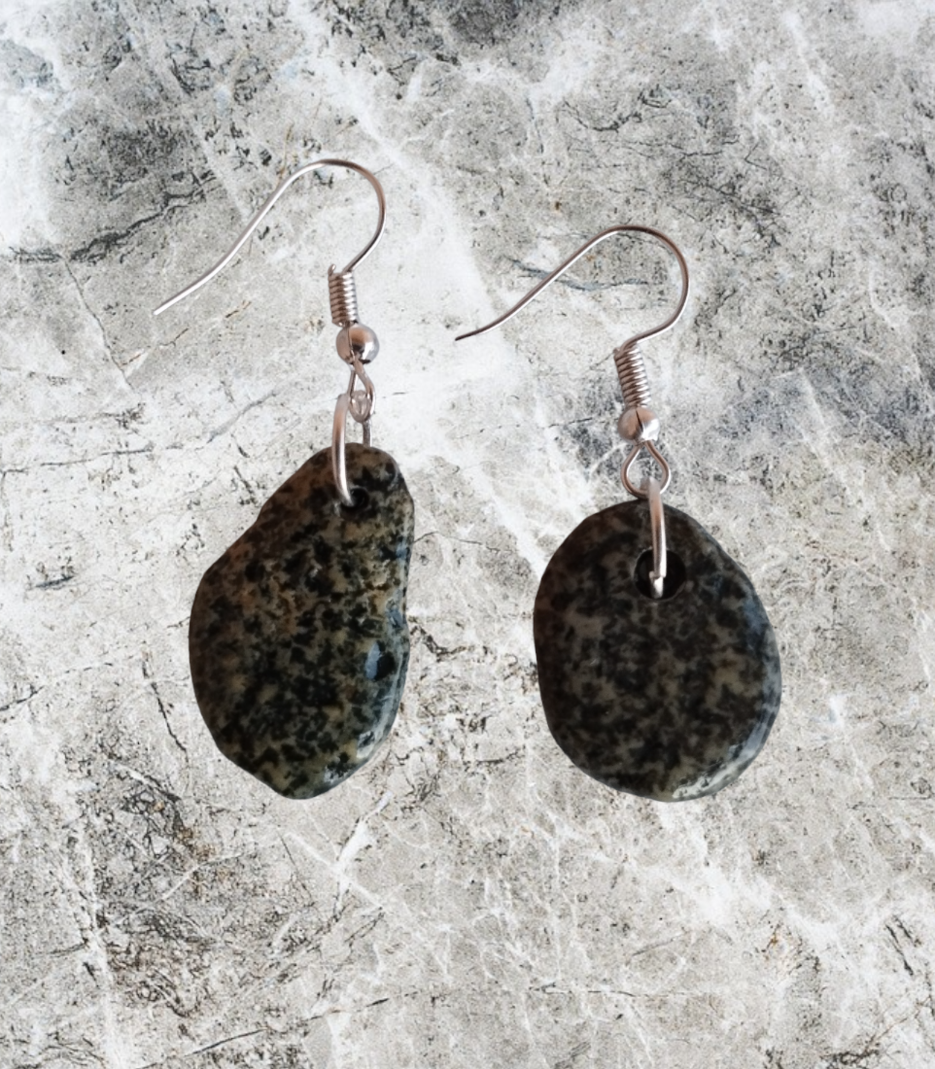Pendientes en Forma de Gota con Piedrecitas de la playa de Almería - 10