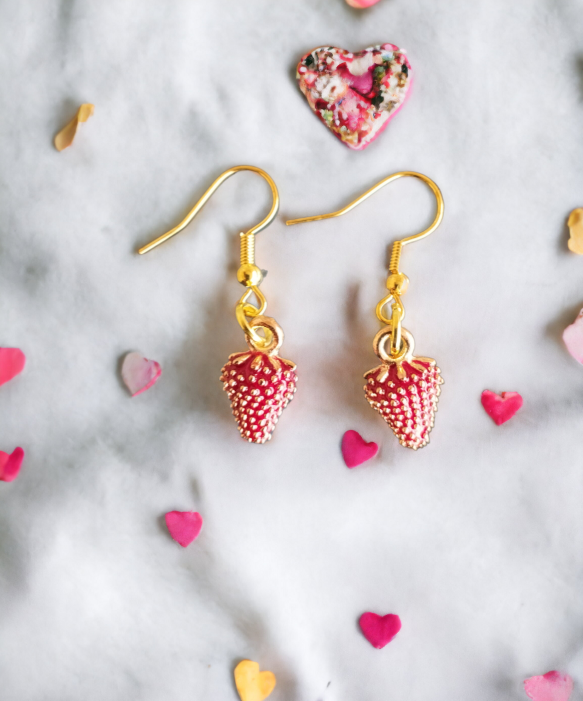 Pendientes de Resina Epoxi con Encanto de Fresas - 4