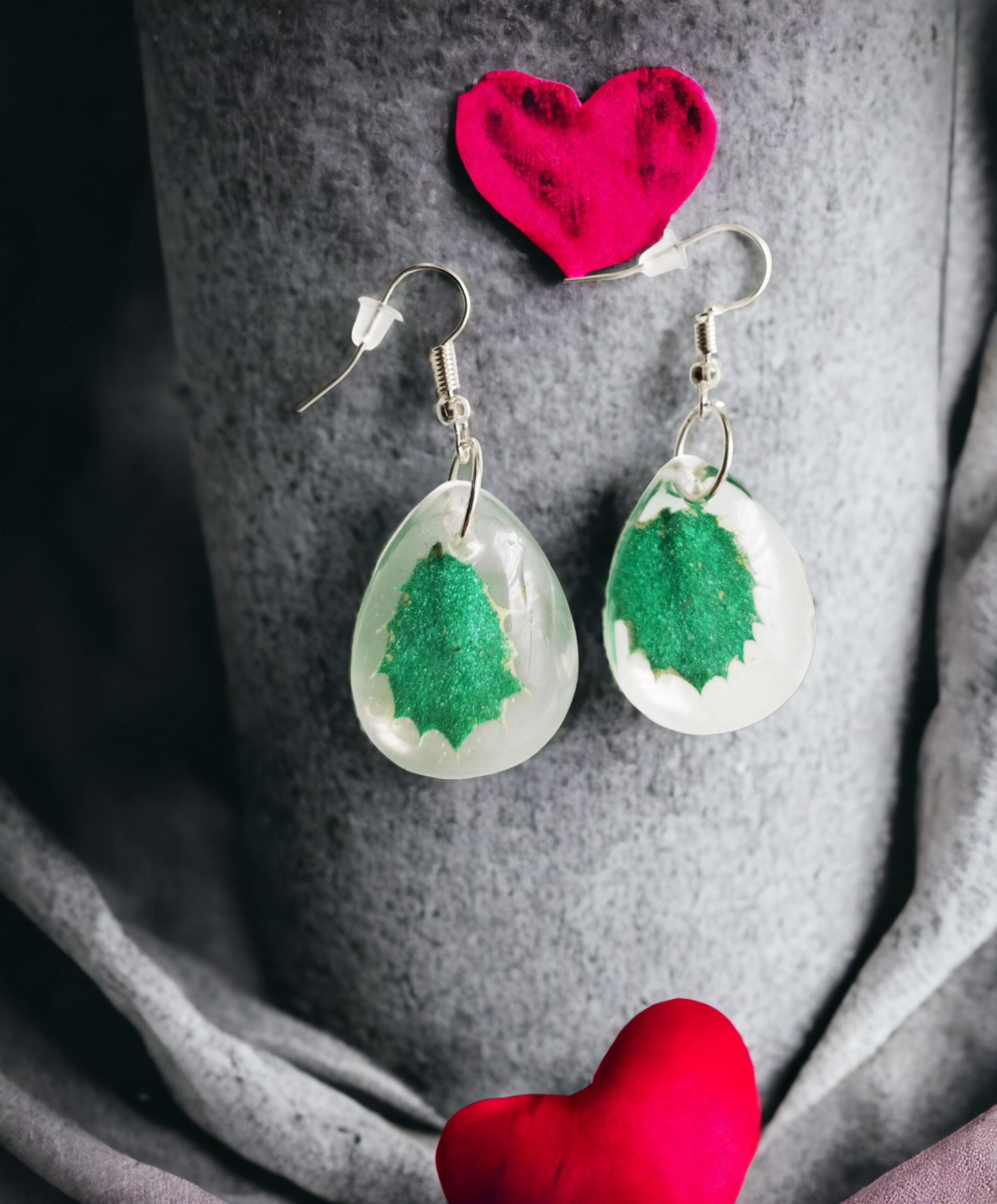 Encanto Natural: Pendientes de Hojas de Encina en Resina Epoxi - 8
