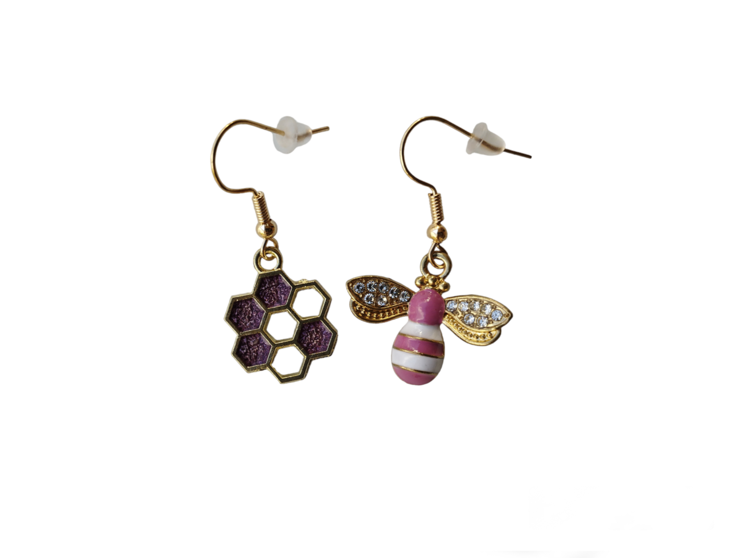 Pendientes de resina epoxi con figura de abeja - 2