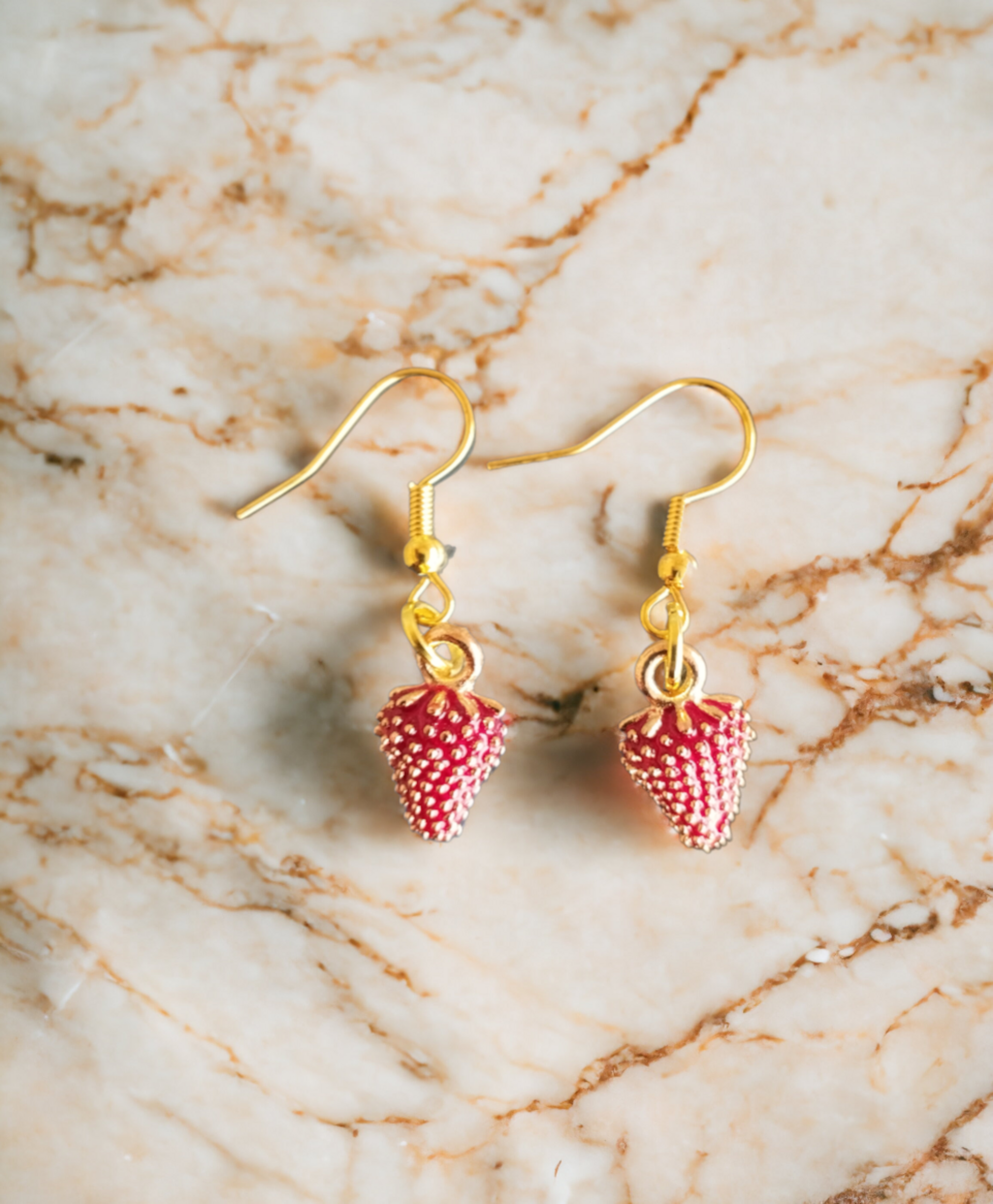 Pendientes de Resina Epoxi con Encanto de Fresas - 2