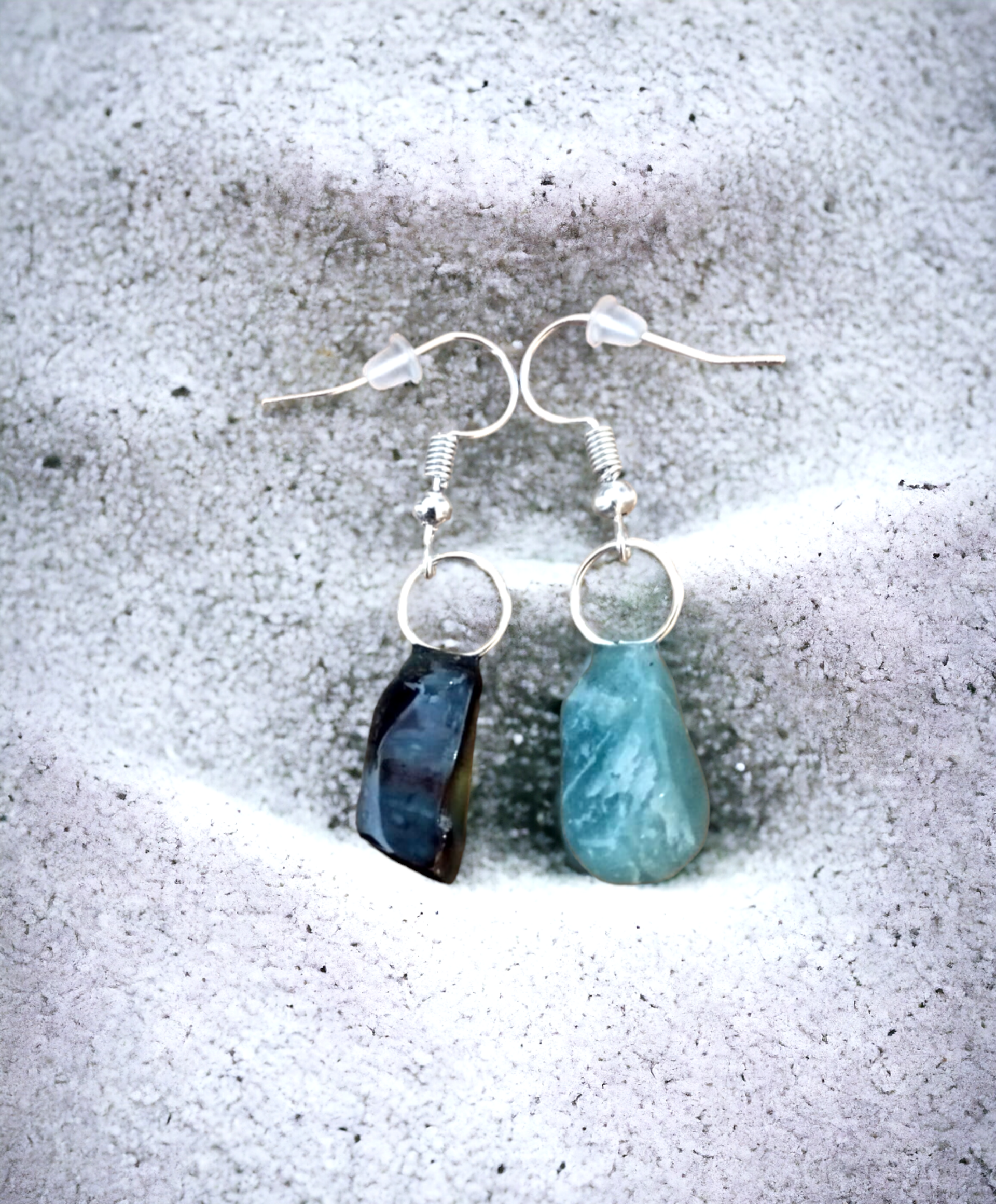 Pendientes con Imitación de Jade en Resina Epoxi: Elegancia en Tonos Verdes - 4
