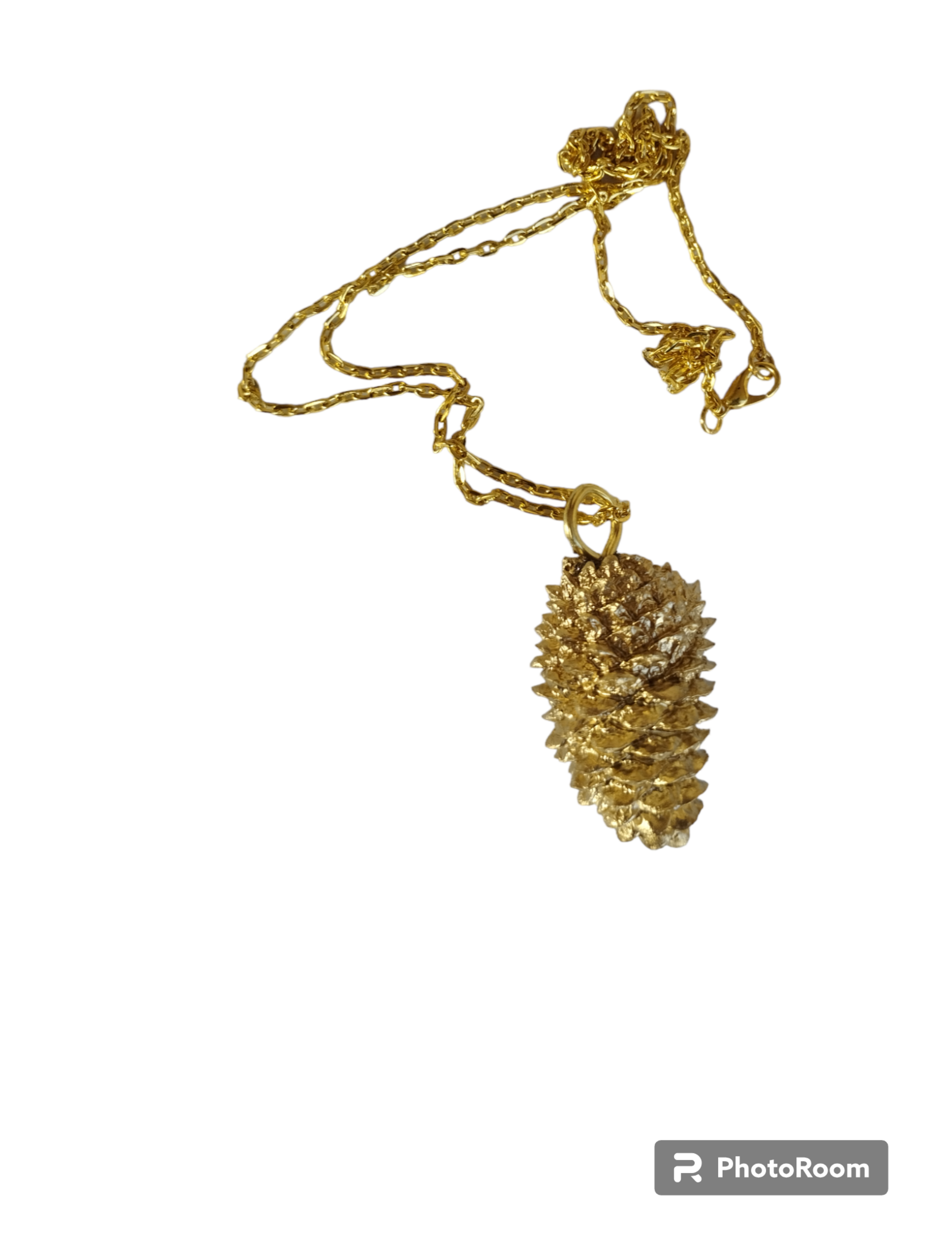Colgante de piña bañada en oro - 2