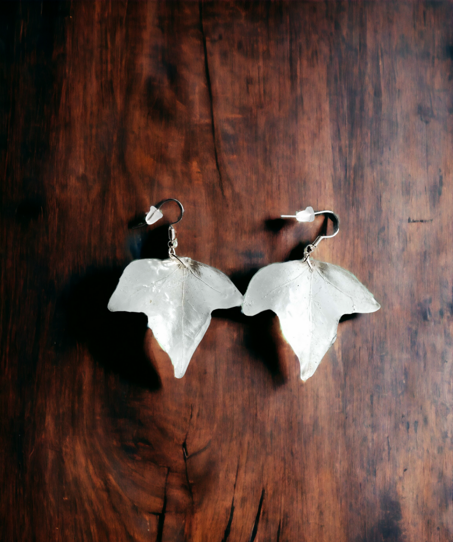 Pendientes de Yedra en Resina Epoxi Cristal: Elegancia Transparente (VENDIDO) - 8