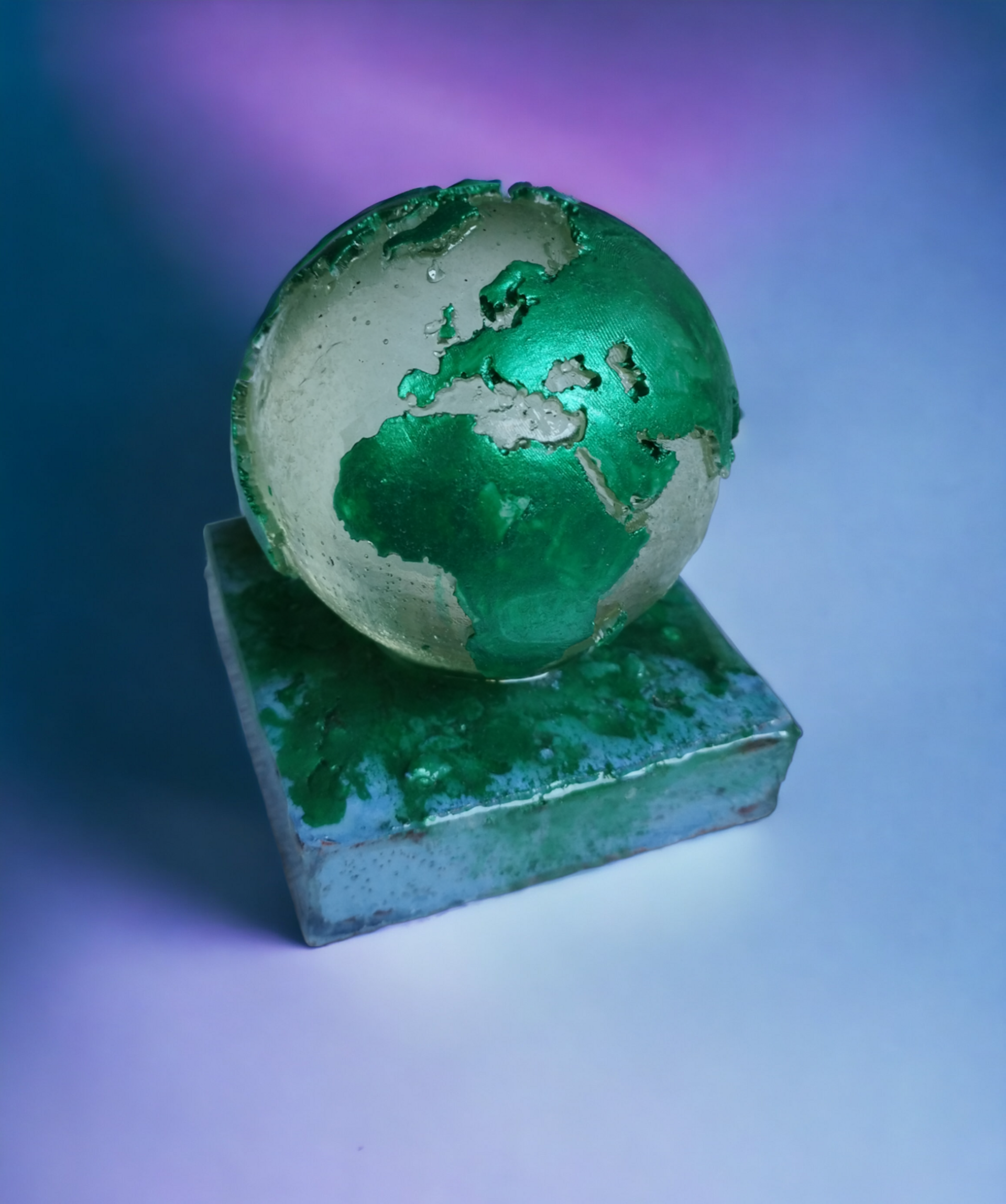 Globo Terráqueo 3D de Resina Epoxi  (VENDIDO) - 3