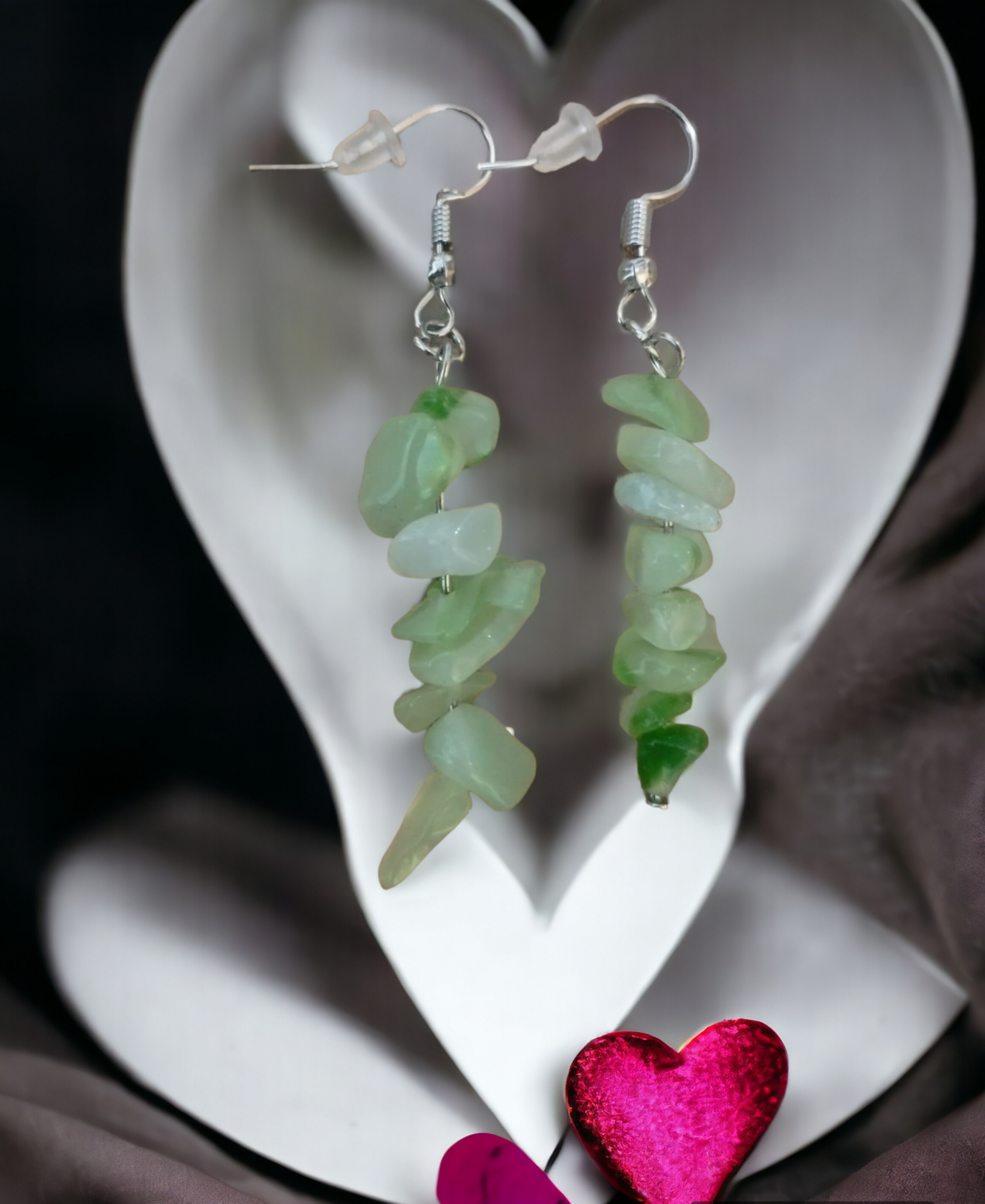 Pendientes Chakra Boho con Decoración de Piedras de Resina Epoxi (VENDIDO) - 4