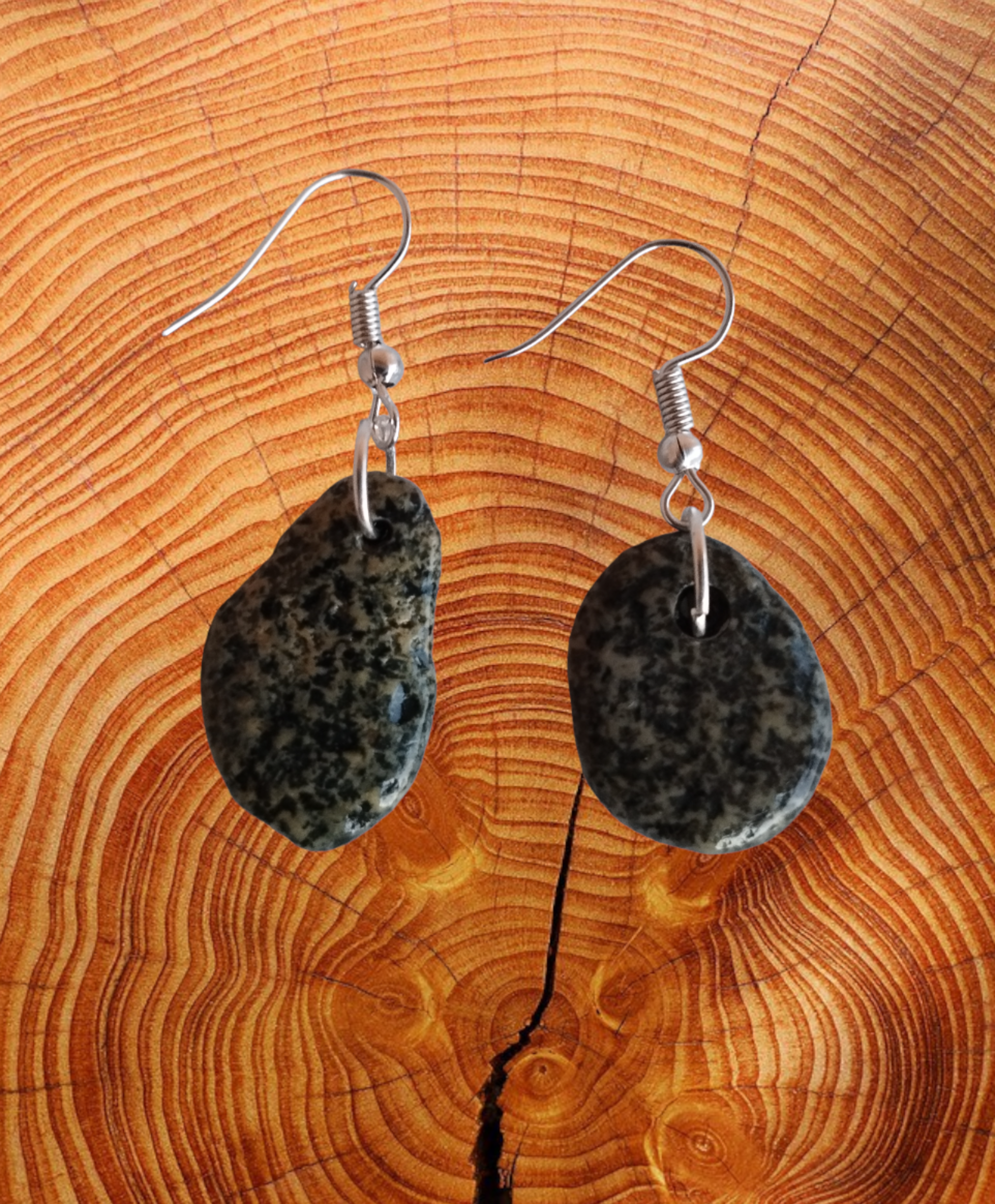 Pendientes en Forma de Gota con Piedrecitas de la playa de Almería - 5