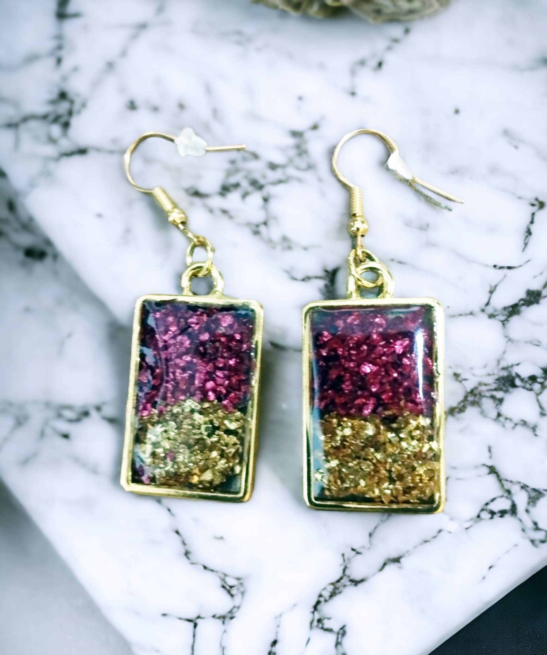 Pendientes Rectangulares Rojo y Amarillo,  bandera española VENDIDOS - 5